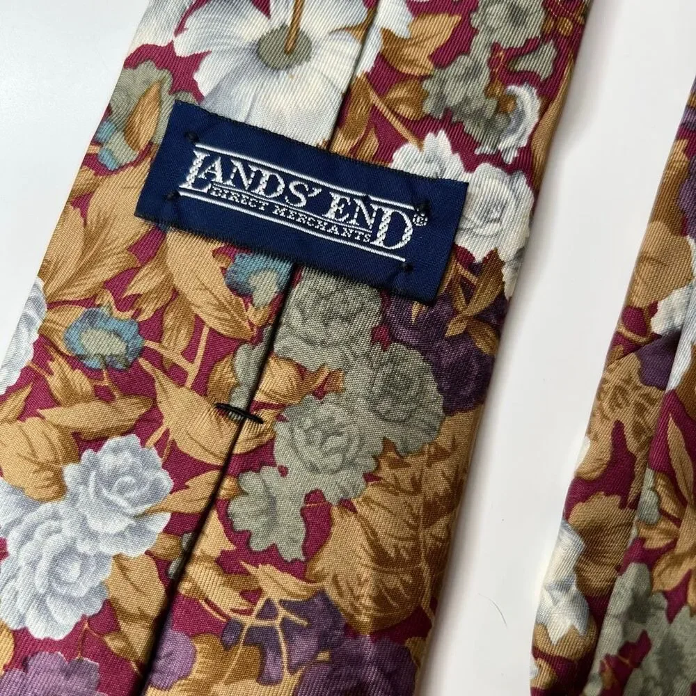 Land’s end silk vintage floral tie